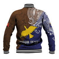 Custom Papua New Guinea Manus Province Baseball Jacket PNG Birds Of Paradise Polynesian Arty Style LT03 - Polynesian Pride