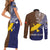 Custom Papua New Guinea Manus Province Couples Matching Short Sleeve Bodycon Dress and Long Sleeve Button Shirts PNG Birds Of Paradise Polynesian Arty Style LT03 - Polynesian Pride
