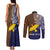 Custom Papua New Guinea Manus Province Couples Matching Tank Maxi Dress and Long Sleeve Button Shirts PNG Birds Of Paradise Polynesian Arty Style LT03 - Polynesian Pride