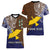 Custom Papua New Guinea Manus Province Women V Neck T Shirt PNG Birds Of Paradise Polynesian Arty Style LT03 - Polynesian Pride