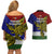 Papua New Guinea Milne Bay Province Couples Matching Off Shoulder Short Dress and Hawaiian Shirt PNG Birds Of Paradise Polynesian Arty Style LT03 - Polynesian Pride