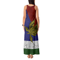 Papua New Guinea Milne Bay Province Tank Maxi Dress PNG Birds Of Paradise Polynesian Arty Style LT03 - Polynesian Pride