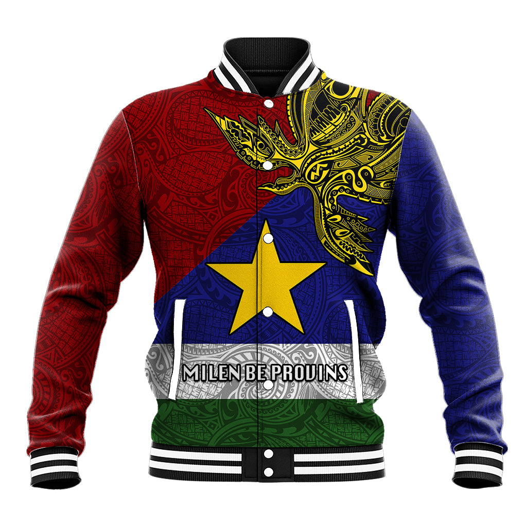 Custom Papua New Guinea Milne Bay Province Baseball Jacket PNG Birds Of Paradise Polynesian Arty Style LT03 Unisex Blue - Polynesian Pride