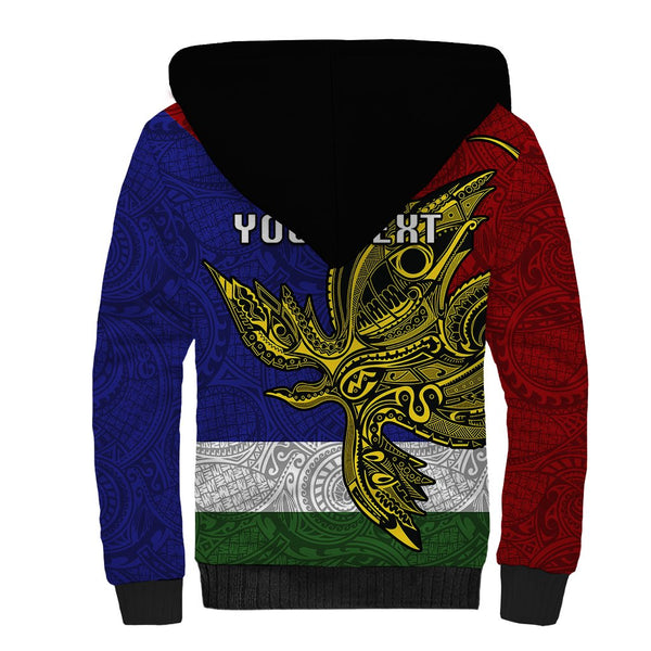 Papua New Guinea Sherpa Hoodie Map Tropical Style
