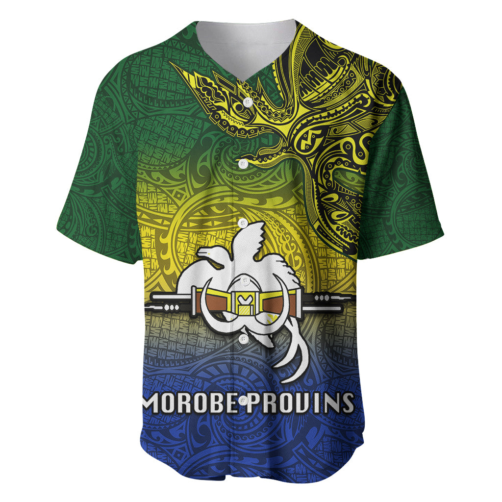 Papua New Guinea Morobe Province Baseball Jersey PNG Birds Of Paradise Polynesian Arty Style LT03 Yellow - Polynesian Pride