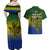 Papua New Guinea Morobe Province Couples Matching Off Shoulder Maxi Dress and Hawaiian Shirt PNG Birds Of Paradise Polynesian Arty Style LT03 - Polynesian Pride