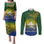 Papua New Guinea Morobe Province Couples Matching Puletasi Dress and Long Sleeve Button Shirts PNG Birds Of Paradise Polynesian Arty Style LT03 Yellow - Polynesian Pride