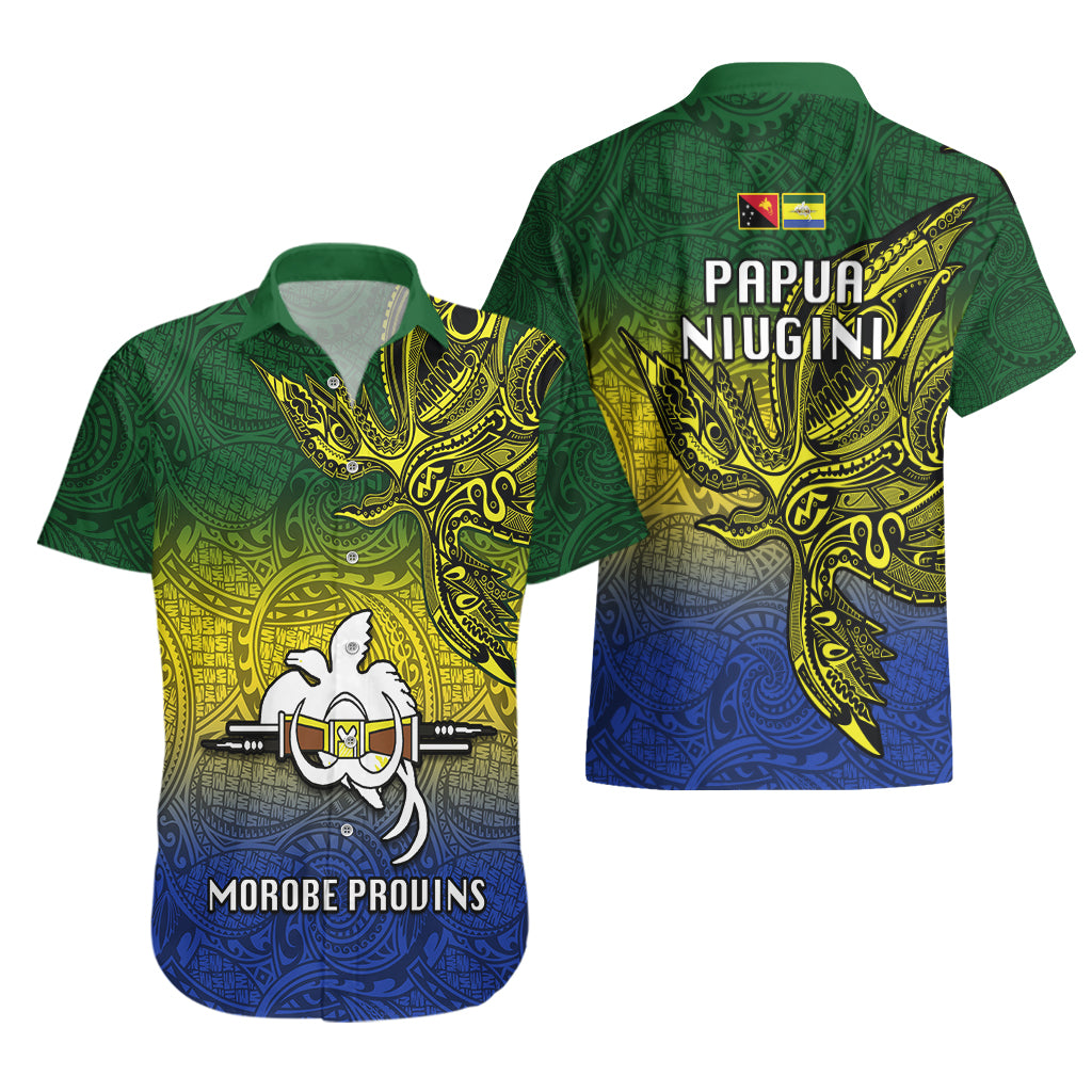 Papua New Guinea Morobe Province Hawaiian Shirt PNG Birds Of Paradise Polynesian Arty Style LT03 - Polynesian Pride