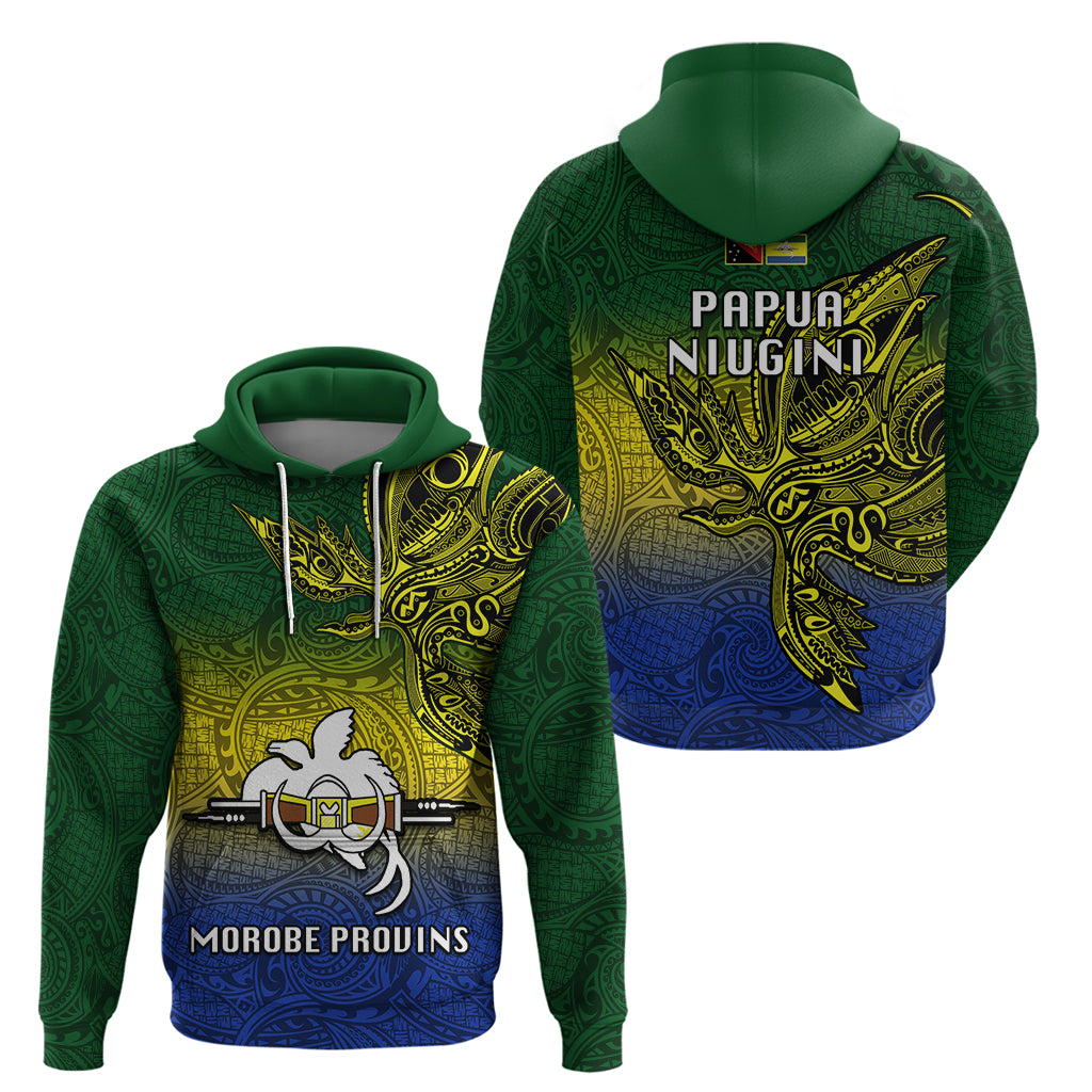Papua New Guinea Morobe Province Hoodie PNG Birds Of Paradise Polynesian Arty Style LT03 - Polynesian Pride