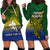 Papua New Guinea Morobe Province Hoodie Dress PNG Birds Of Paradise Polynesian Arty Style LT03 - Polynesian Pride