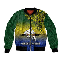Custom Papua New Guinea Morobe Province Bomber Jacket PNG Birds Of Paradise Polynesian Arty Style LT03 Unisex Yellow - Polynesian Pride