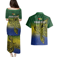 Custom Papua New Guinea Morobe Province Couples Matching Puletasi Dress and Hawaiian Shirt PNG Birds Of Paradise Polynesian Arty Style LT03 - Polynesian Pride