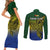 Custom Papua New Guinea Morobe Province Couples Matching Short Sleeve Bodycon Dress and Long Sleeve Button Shirts PNG Birds Of Paradise Polynesian Arty Style LT03 - Polynesian Pride
