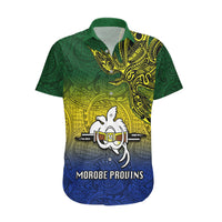 Custom Papua New Guinea Morobe Province Hawaiian Shirt PNG Birds Of Paradise Polynesian Arty Style LT03 Yellow - Polynesian Pride