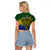 Custom Papua New Guinea Morobe Province Raglan Cropped T Shirt PNG Birds Of Paradise Polynesian Arty Style LT03 - Polynesian Pride