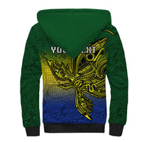 Custom Papua New Guinea Morobe Province Sherpa Hoodie PNG Birds Of Paradise Polynesian Arty Style LT03 - Polynesian Pride