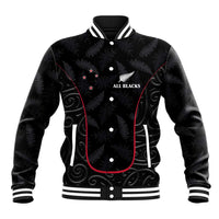 Custom New Zealand Rugby Baseball Jacket Maori All Black Championship 2024 and Silver Fern LT03 Unisex Black - Polynesian Pride