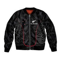 Custom New Zealand Rugby Bomber Jacket Maori All Black Championship 2024 and Silver Fern LT03 Unisex Black - Polynesian Pride
