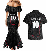 Custom New Zealand Rugby Couples Matching Mermaid Dress and Hawaiian Shirt Maori All Black Championship 2024 and Silver Fern
