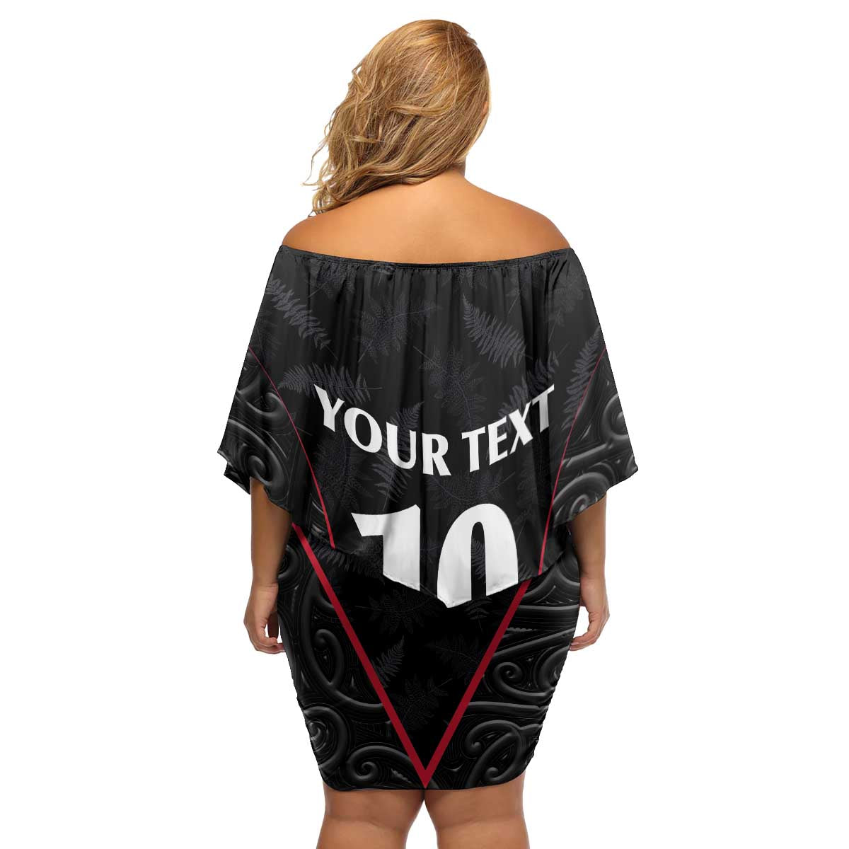 Custom New Zealand Rugby Family Matching Off Shoulder Short Dress and Hawaiian Shirt Maori All Black Championship 2024 and Silver Fern