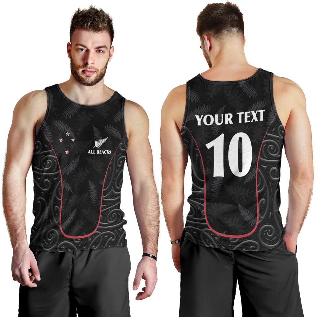 Custom New Zealand Rugby Men Tank Top Maori All Black Championship 2024 and Silver Fern