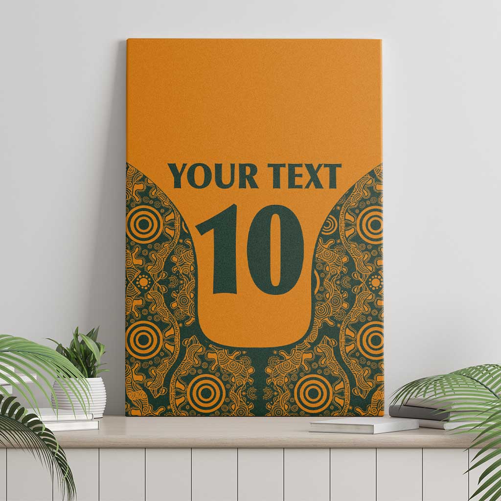 Custom Australia Rugby Championship 2024 Canvas Wall Art Aboriginal Art Tattoo Pattern