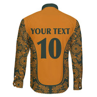 Custom Australia Rugby Championship 2024 Family Matching Short Sleeve Bodycon Dress and Hawaiian Shirt Aboriginal Art Tattoo Pattern LT03 - Polynesian Pride