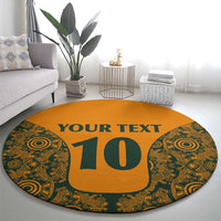 Custom Australia Rugby Championship 2024 Round Carpet Aboriginal Art Tattoo Pattern LT03 - Polynesian Pride