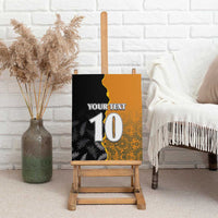 Custom New Zealand and Australia Rugby Championship 2024 Canvas Wall Art Maori Warrior and Kangaroo Mascot with Fern Aboriginal