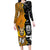Custom New Zealand and Australia Rugby Championship 2024 Family Matching Long Sleeve Bodycon Dress and Hawaiian Shirt Maori Warrior and Kangaroo Mascot with Fern Aboriginal