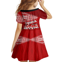 Tonga Rugby Family Matching Puletasi Dress and Hawaiian Shirt Sipi Tau Dance Ngatu Pattern LT03 - Polynesian Pride