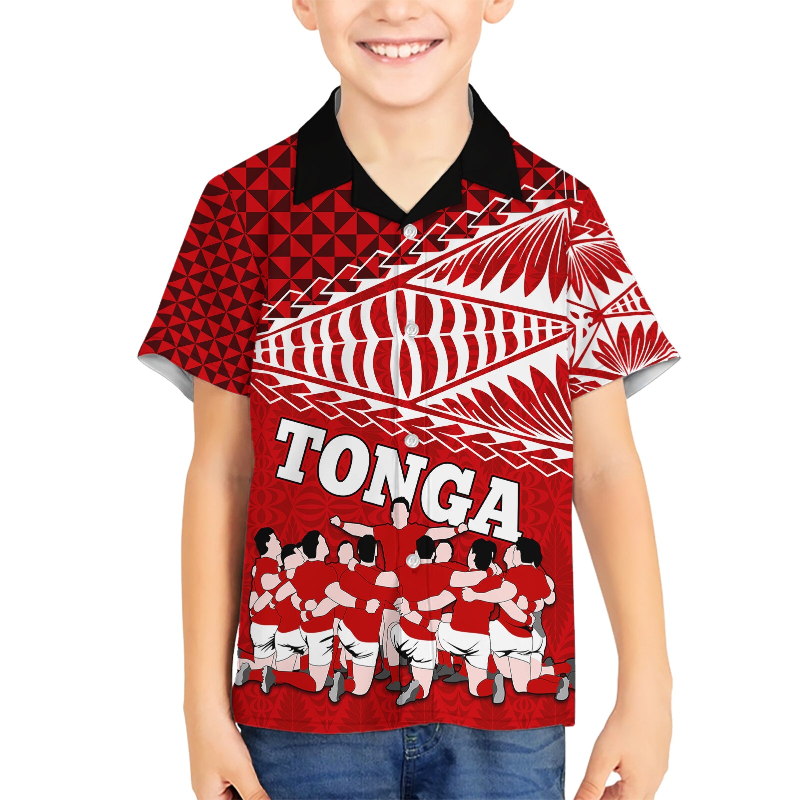 tonga-rugby-kid-hawaiian-shirt-sipi-tau-dance-ngatu-pattern