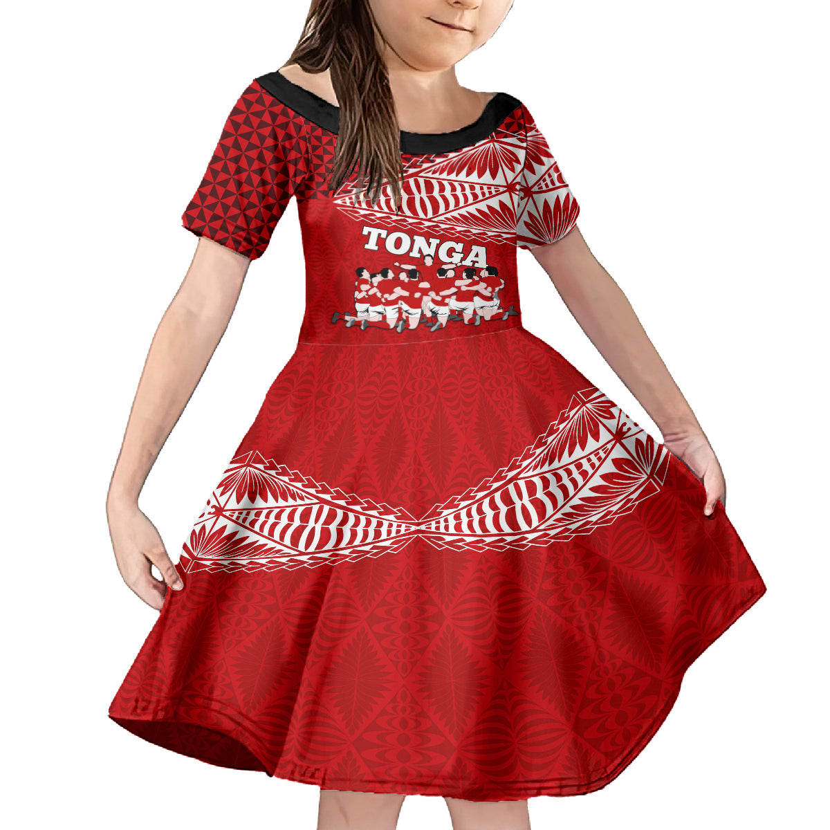 tonga-rugby-kid-short-sleeve-dress-sipi-tau-dance-ngatu-pattern