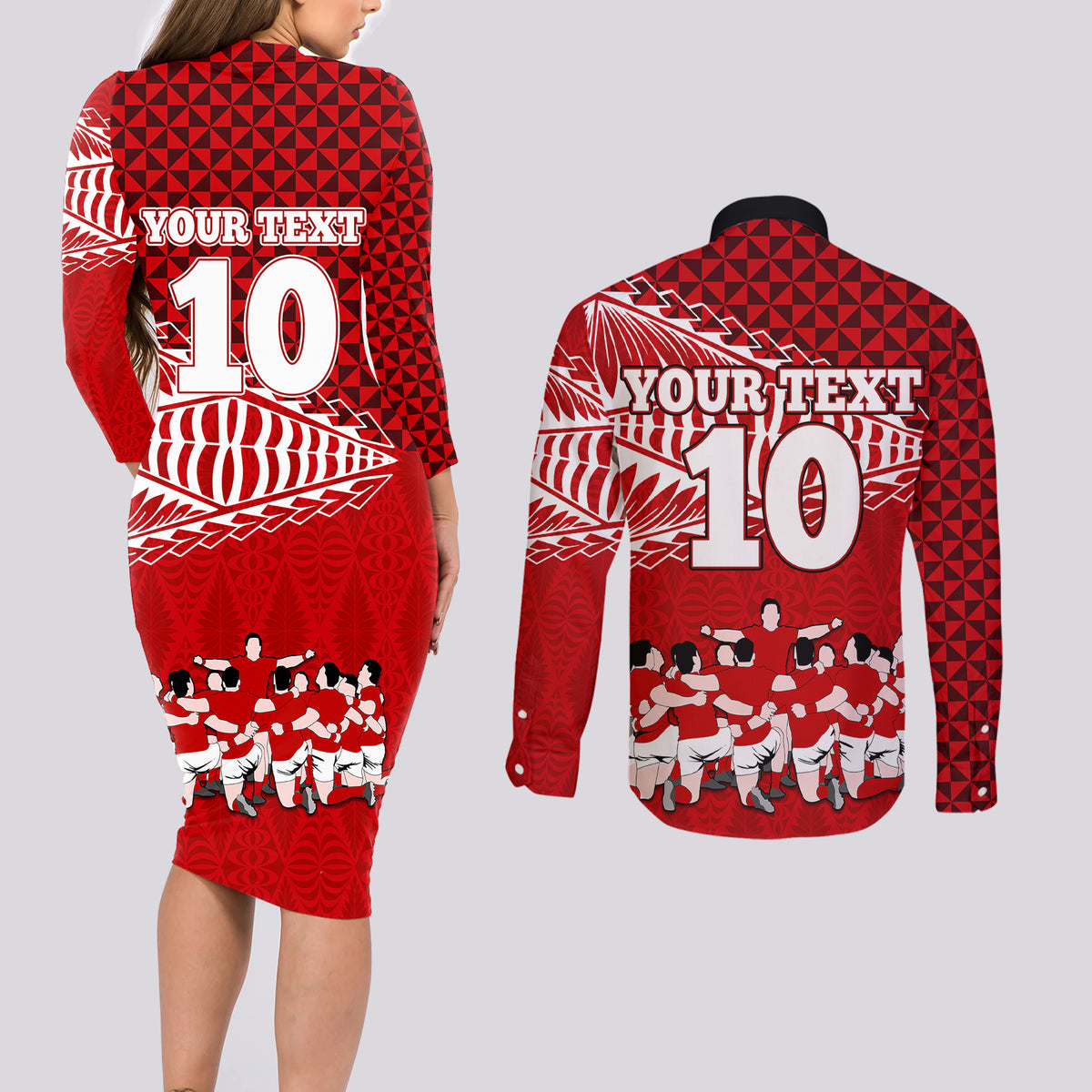 personalised-tonga-rugby-couples-matching-long-sleeve-bodycon-dress-and-long-sleeve-button-shirts-sipi-tau-dance-ngatu-pattern