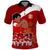 Tonga Rugby Polo Shirt Sipi Tau Dance Coat of Arms Ngatu Pattern LT03 Red - Polynesian Pride