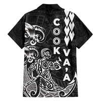 Cook Islands Vaa Polynesian Art Tattoo Family Matching Tank Maxi Dress and Hawaiian Shirt Black Color
