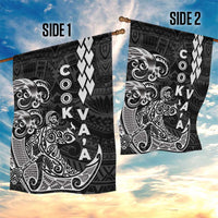 Cook Islands Vaa Polynesian Art Tattoo Garden Flag Black Color