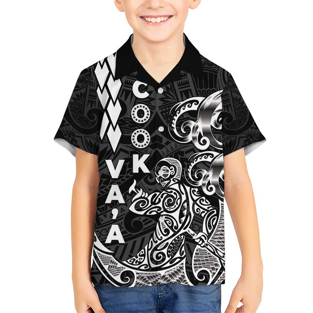 Cook Islands Vaa Polynesian Art Tattoo Hawaiian Shirt Black Color