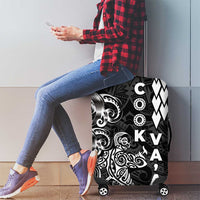 Cook Islands Vaa Polynesian Art Tattoo Luggage Cover Black Color
