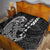Cook Islands Vaa Polynesian Art Tattoo Quilt Black Color