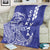 Cook Islands Vaa Polynesian Art Tattoo Blanket Blue Color