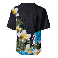 Hawaiian Plumeria and Turtle Baseball Jersey with Polynesian Tribal Art Pattern Vintage Vibes LT03 - Polynesian Pride