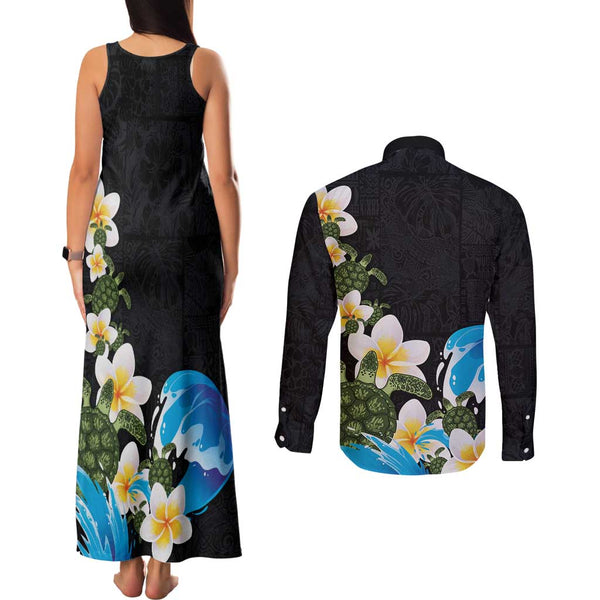 Plumeria Maxi Cap Sleeves Hawaiian Dress