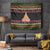 Personalized New Zealand Meri Kirihimete Tapestry Maori Warrior with Rugby Christmas Tree LT03 Black - Polynesian Pride