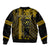 Custom Hawaii Bomber Jacket Ukelele and Hula Girl Mix Kakau Pattern LT03 - Polynesian Pride