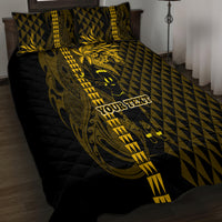 Custom Hawaii Quilt Bed Set Ukelele and Hula Girl Mix Kakau Pattern LT03 - Polynesian Pride