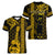 Custom Hawaii Women V Neck T Shirt Ukelele and Hula Girl Mix Kakau Pattern LT03 - Polynesian Pride