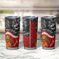 The Kingitanga - Maori King Movement Tumbler Cup Ko Te Mana Motuhake Emblem with Moko and Polynesian Art Tattoo LT03