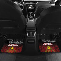 Personalised The Kingitanga - Maori King Movement Car Mats Ko Te Mana Motuhake Emblem with Silver Ferns and Polynesian Art Tattoo