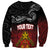 Personalised The Kingitanga - Maori King Movement Sweatshirt Ko Te Mana Motuhake Emblem with Silver Ferns and Polynesian Art Tattoo